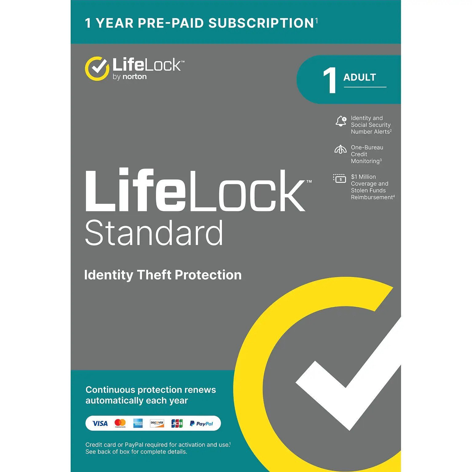 Norton LifeLock Standard for 1 Adult, Windows, [ 1 Adult ]